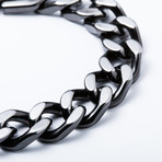 Gun Metal Cuban Bracelet