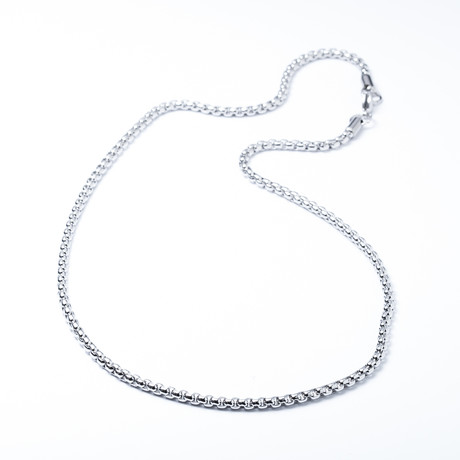 Round Box Chain // Stainless Steel (20"L)