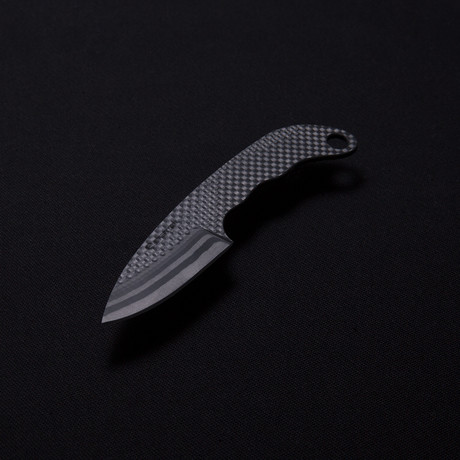 Carbon Fiber Neck Knife // Curved Handle