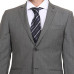 Slim Fit Suit // Grigio Stripe (Euro: 44)