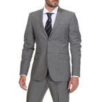 Slim Fit Suit // Light Grey Stripe (Euro: 54)