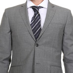 Slim Fit Suit // Light Grey Stripe (Euro: 54)