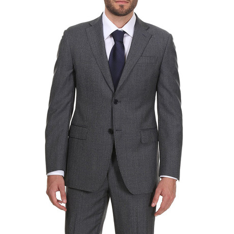 Classic Suit // Grey + Dark Blue Microsquare (Euro: 44)