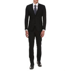 Slim Fit 2-Button Suit // Matte Black (Euro: 52)