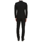 Slim Fit 2-Button Suit // Matte Black (Euro: 52)