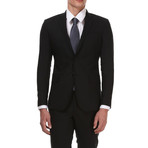 Slim Fit 2-Button Suit // Matte Black (Euro: 52)