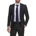 Slim Fit 2-Button Suit // Dark Grey Check (Euro: 56)