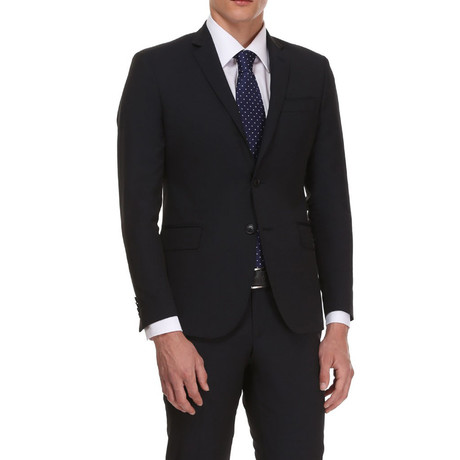 Slim Classic Suit // Black Grid (Euro: 44)