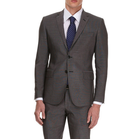 Slim Classic Suit // Grey + Black (Euro: 44)