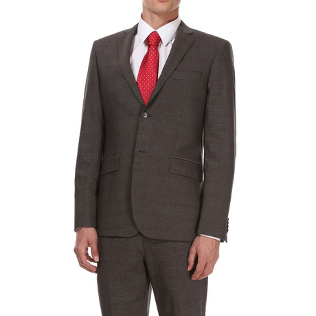 Slim Fit Suit // Grey Check (Euro: 44)