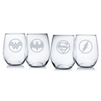 Bar Glasses // DC Heroes // Set of 4 (Coolers // Set of 4)