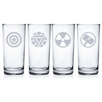 Bar Glasses // Marvel Heroes // Set of 4 (Coolers // Set of 4)