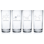 Bar Glasses // Chemical Compounds // Set of 4 (Coolers // Set of 4)