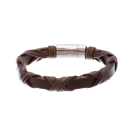 Leather Magnetic Bracelet // X Design