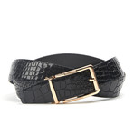 Snake Traditional Belt // Black + Gold (38)