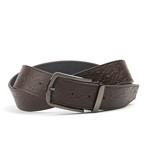 Textured Traditional Belt // Dark Brown (40 inch Waist)