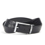 Snake Accented Traditional Belt // Black (38)