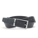 Crocodile Traditional Belt // Steel Black (40 inch Waist)