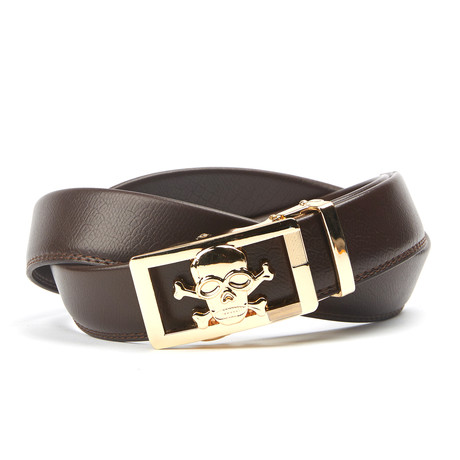 Skull Track Belt // Brown