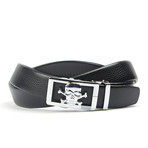 Skull Track Belt // Black (40 inch Waist)