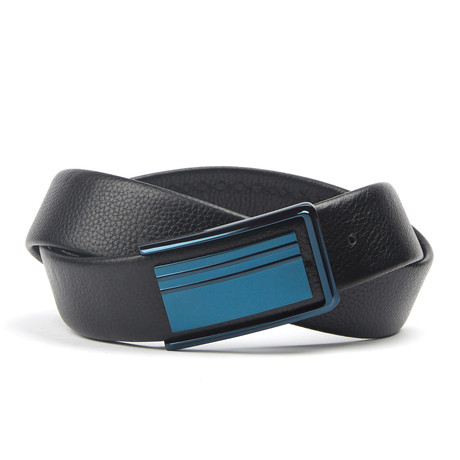 Accent Track Belt // Black + Teal