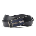 Accent Track Belt // Black + Blue