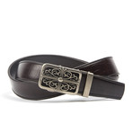 Crest Track Belt // Dark Brown Snake