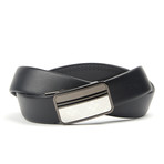 Accent Track Belt // Black + Silver Pattern (40 inch Waist)