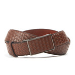 Woven Track Belt // Light Brown (40 inch Waist)