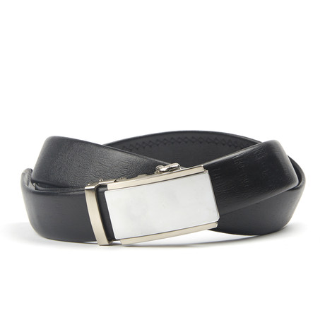 Textured Square Track Belt // Black