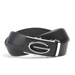 Textured Accent Track Belt // Black