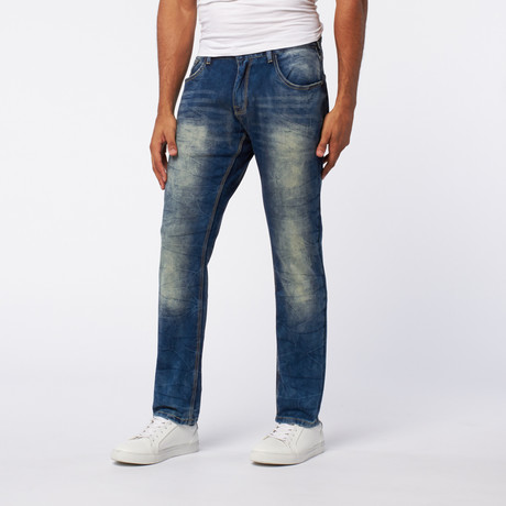 Premium Washed Slim Fit Denim // Thunder Wash (30WX32L)