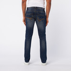 Premium Washed Slim Fit Denim // Deep Indigo (34WX32L)