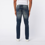 Premium Washed Slim Fit Denim // Faded Deep Indigo (38WX32L)