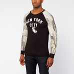 New York City Raglan // Black (S)