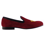 Brushed Velvet Crowning Glory Loafer // Red (UK: 10)