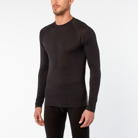 Merino Wool + Silk Shirt // Black (S)