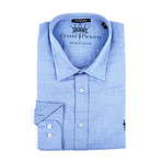 Long-Sleeve Button-Up Shirt // Sky Blue Stripe (2XL)