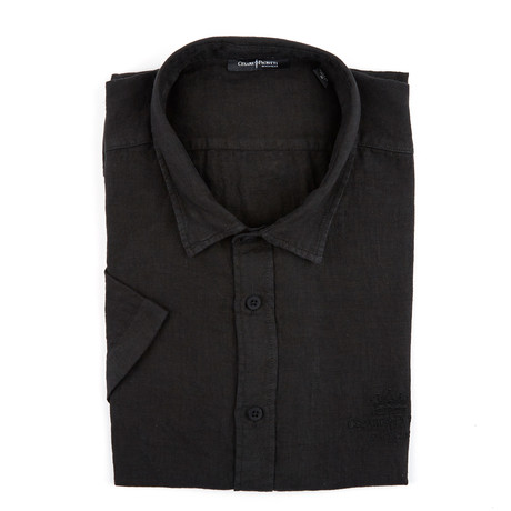 Paciotti // Short-Sleeve Button-Up Shirt // Black (M)