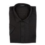 Paciotti // Short-Sleeve Button-Up Shirt // Black (M)