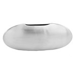 Pulcro Oval Matte Silver Vase