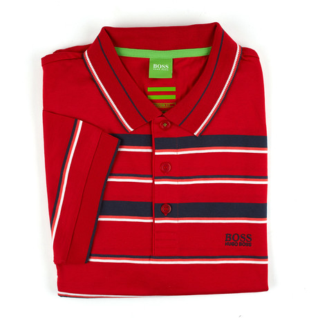 Paddy 3 Polo Shirt // Red + Navy (M)