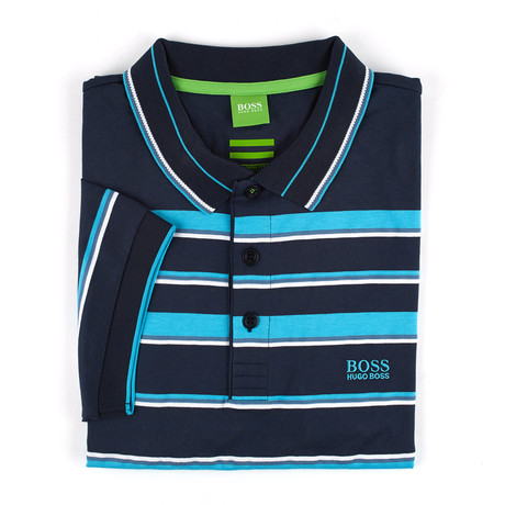 Paddy 3 Polo Shirt // Navy + Teal (M)