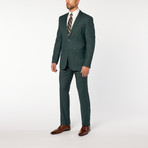 Slim-Fit 2-Piece Solid Suit // Teal Green (US: 36R)
