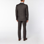 Slim-Fit Top Stitch 2-Piece Suit // Charcoal (US: 38S)
