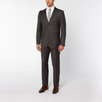 Slim-Fit Top Stitch 2-Piece Suit // Charcoal (US: 38L)