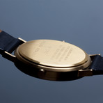 Long Distance Classic Quartz // IP Gold (Black Strap)