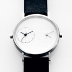 Long Distance Classic Quartz // Stainless Steel (Black Strap)