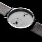 Long Distance Classic Quartz // Stainless Steel (Black Strap)