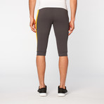 G-Force Cropped Short // Charcoal + Yellow (S)